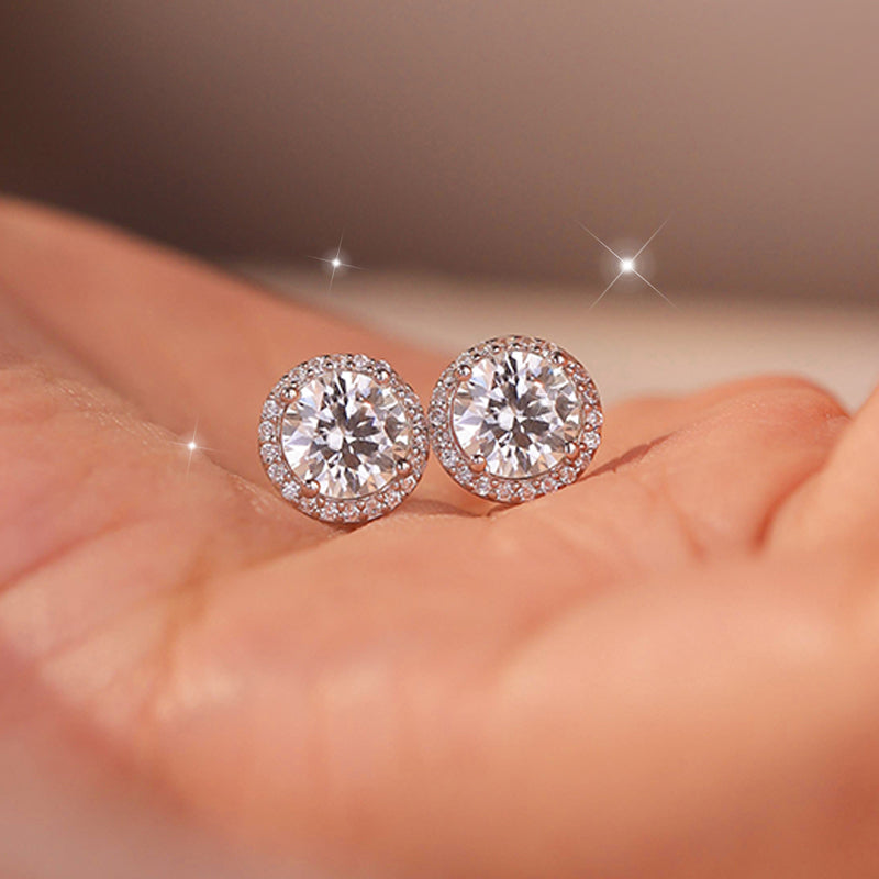Nebula Brilliance Stud Earrings · 1 Carat Moissanite